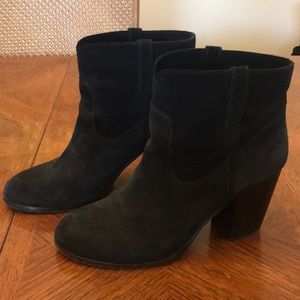 Frye Myra black suede booties